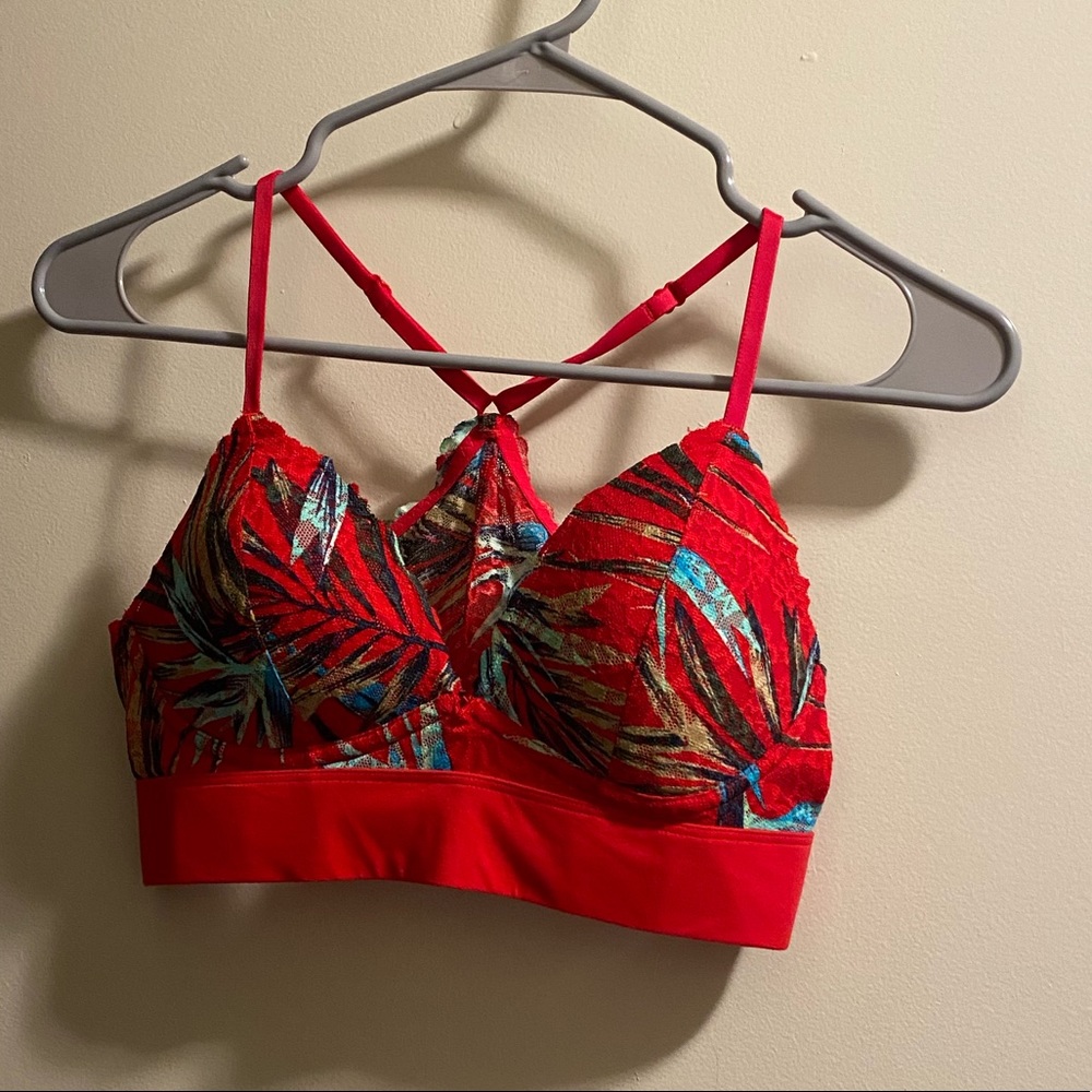 “Pink” floral bralette